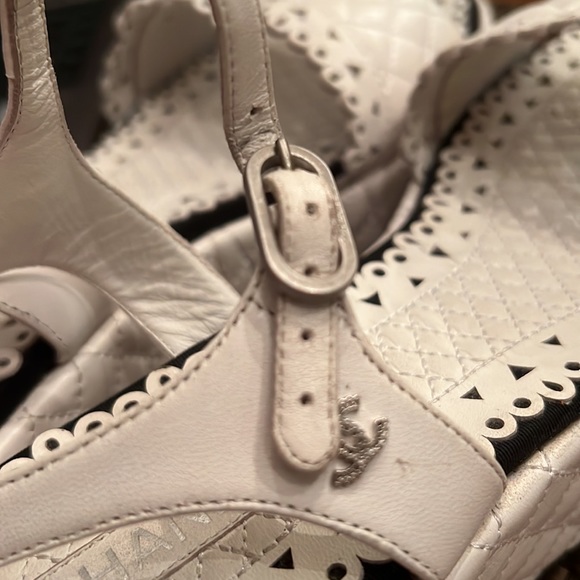 100% Authentic Chanel Quilted Platform Sandals - Picture 3 of 11